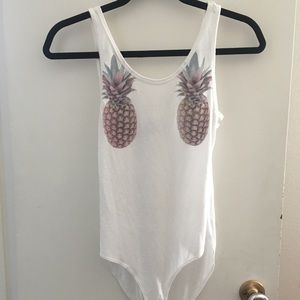 PINK pineapple onesie